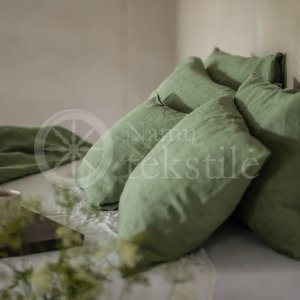 Linen pillowcase GREEN